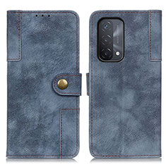 Custodia Portafoglio In Pelle Cover con Supporto A07D per Oppo A74 5G Blu