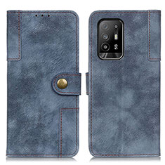 Custodia Portafoglio In Pelle Cover con Supporto A07D per Oppo A94 5G Blu