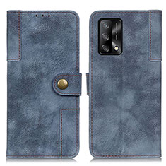 Custodia Portafoglio In Pelle Cover con Supporto A07D per Oppo A95 4G Blu