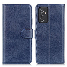 Custodia Portafoglio In Pelle Cover con Supporto A07D per Samsung Galaxy A15 4G Blu