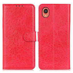 Custodia Portafoglio In Pelle Cover con Supporto A07D per Samsung Galaxy A22 5G SC-56B Rosso
