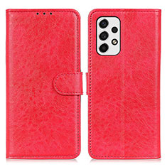 Custodia Portafoglio In Pelle Cover con Supporto A07D per Samsung Galaxy A53 5G Rosso