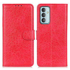 Custodia Portafoglio In Pelle Cover con Supporto A07D per Samsung Galaxy F23 5G Rosso