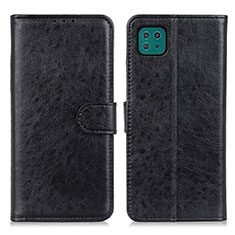 Custodia Portafoglio In Pelle Cover con Supporto A07D per Samsung Galaxy F42 5G Nero