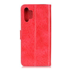 Custodia Portafoglio In Pelle Cover con Supporto A07D per Samsung Galaxy M32 5G Rosso