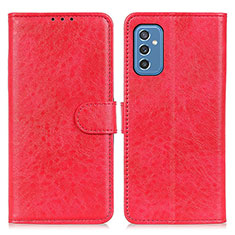 Custodia Portafoglio In Pelle Cover con Supporto A07D per Samsung Galaxy M52 5G Rosso