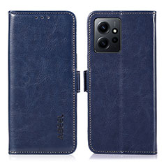 Custodia Portafoglio In Pelle Cover con Supporto A07D per Xiaomi Redmi Note 12 4G Blu