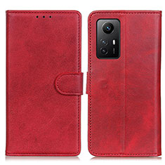 Custodia Portafoglio In Pelle Cover con Supporto A07D per Xiaomi Redmi Note 12S Rosso