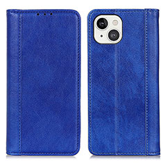 Custodia Portafoglio In Pelle Cover con Supporto A08 per Apple iPhone 13 Blu