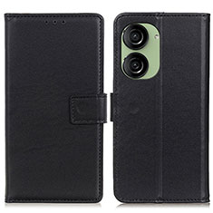 Custodia Portafoglio In Pelle Cover con Supporto A08D per Asus ZenFone 10 Nero