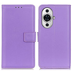 Custodia Portafoglio In Pelle Cover con Supporto A08D per Huawei Nova 11 Ultra Viola