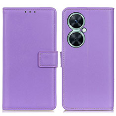 Custodia Portafoglio In Pelle Cover con Supporto A08D per Huawei Nova 11i Viola