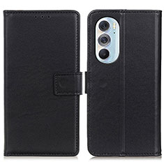 Custodia Portafoglio In Pelle Cover con Supporto A08D per Motorola Moto Edge 30 Pro 5G Nero