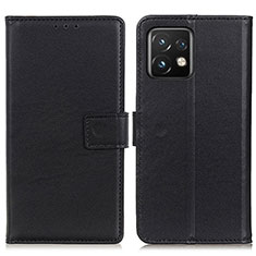 Custodia Portafoglio In Pelle Cover con Supporto A08D per Motorola Moto Edge 40 Pro 5G Nero