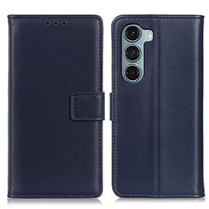 Custodia Portafoglio In Pelle Cover con Supporto A08D per Motorola Moto Edge S30 5G Blu