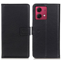 Custodia Portafoglio In Pelle Cover con Supporto A08D per Motorola Moto G84 5G Nero