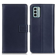 Custodia Portafoglio In Pelle Cover con Supporto A08D per Nokia G22 Blu