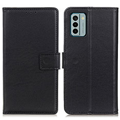 Custodia Portafoglio In Pelle Cover con Supporto A08D per Nokia G22 Nero