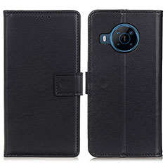 Custodia Portafoglio In Pelle Cover con Supporto A08D per Nokia X100 5G Nero