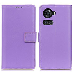 Custodia Portafoglio In Pelle Cover con Supporto A08D per OnePlus Ace 5G Viola