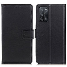 Custodia Portafoglio In Pelle Cover con Supporto A08D per Oppo A53s 5G Nero