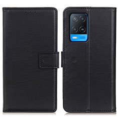 Custodia Portafoglio In Pelle Cover con Supporto A08D per Oppo A54 4G Nero