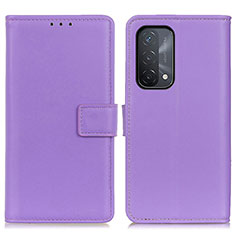 Custodia Portafoglio In Pelle Cover con Supporto A08D per Oppo A93 5G Viola