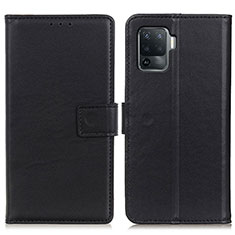 Custodia Portafoglio In Pelle Cover con Supporto A08D per Oppo A94 4G Nero