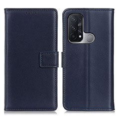 Custodia Portafoglio In Pelle Cover con Supporto A08D per Oppo Reno5 A Blu