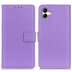 Custodia Portafoglio In Pelle Cover con Supporto A08D per Samsung Galaxy A04 4G Viola