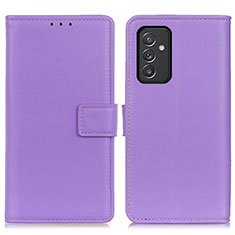 Custodia Portafoglio In Pelle Cover con Supporto A08D per Samsung Galaxy A15 4G Viola