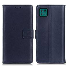 Custodia Portafoglio In Pelle Cover con Supporto A08D per Samsung Galaxy A22 5G Blu