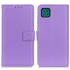 Custodia Portafoglio In Pelle Cover con Supporto A08D per Samsung Galaxy A22s 5G Viola