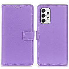 Custodia Portafoglio In Pelle Cover con Supporto A08D per Samsung Galaxy A53 5G Viola