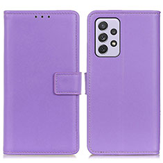 Custodia Portafoglio In Pelle Cover con Supporto A08D per Samsung Galaxy A73 5G Viola