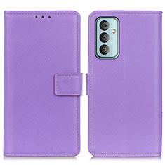 Custodia Portafoglio In Pelle Cover con Supporto A08D per Samsung Galaxy F23 5G Viola