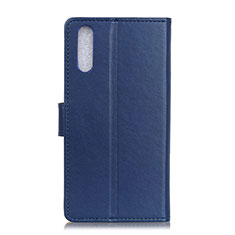 Custodia Portafoglio In Pelle Cover con Supporto A08D per Samsung Galaxy M02 Blu