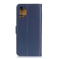 Custodia Portafoglio In Pelle Cover con Supporto A08D per Samsung Galaxy M32 5G Blu