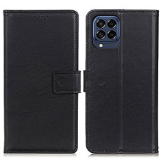 Custodia Portafoglio In Pelle Cover con Supporto A08D per Samsung Galaxy M53 5G Nero