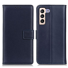 Custodia Portafoglio In Pelle Cover con Supporto A08D per Samsung Galaxy S22 Plus 5G Blu