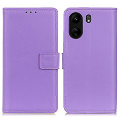 Custodia Portafoglio In Pelle Cover con Supporto A08D per Xiaomi Poco C65 Viola