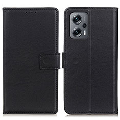 Custodia Portafoglio In Pelle Cover con Supporto A08D per Xiaomi Poco F5 5G Nero