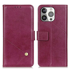 Custodia Portafoglio In Pelle Cover con Supporto A09 per Apple iPhone 13 Pro Viola