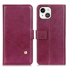 Custodia Portafoglio In Pelle Cover con Supporto A09 per Apple iPhone 13 Viola