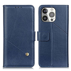 Custodia Portafoglio In Pelle Cover con Supporto A09 per Apple iPhone 14 Pro Blu