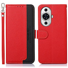 Custodia Portafoglio In Pelle Cover con Supporto A09D per Huawei Nova 11 Rosso