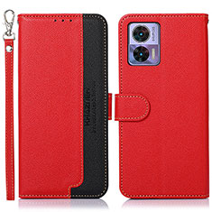 Custodia Portafoglio In Pelle Cover con Supporto A09D per Motorola Moto Edge 30 Lite 5G Rosso