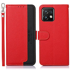 Custodia Portafoglio In Pelle Cover con Supporto A09D per Motorola Moto Edge 40 Pro 5G Rosso