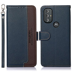 Custodia Portafoglio In Pelle Cover con Supporto A09D per Motorola Moto G Play Gen 2 Blu