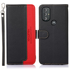 Custodia Portafoglio In Pelle Cover con Supporto A09D per Motorola Moto G Power (2022) Nero